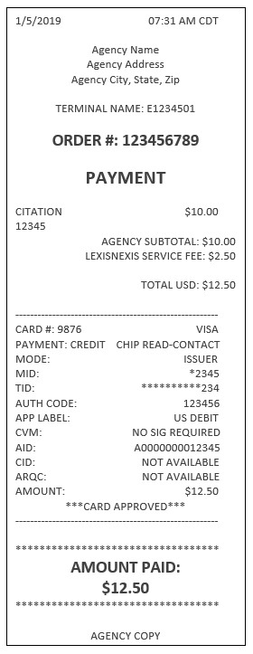 POS Receipt Examples - Engage